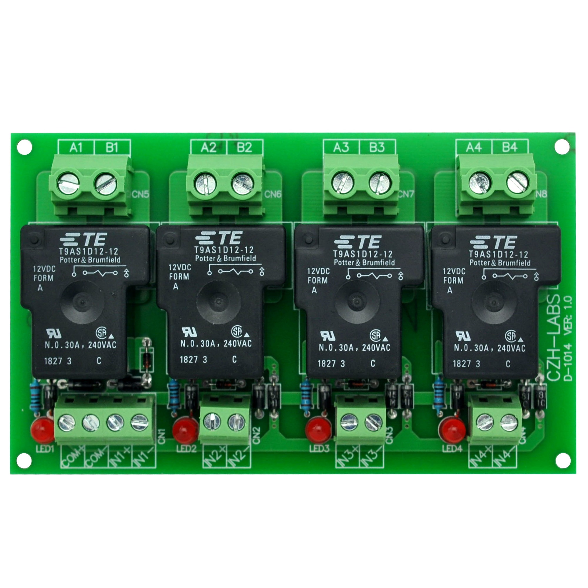 Out 100 240VAC 2 Channels In 4 32VDC CZH LABS DIN Rail Mount 12