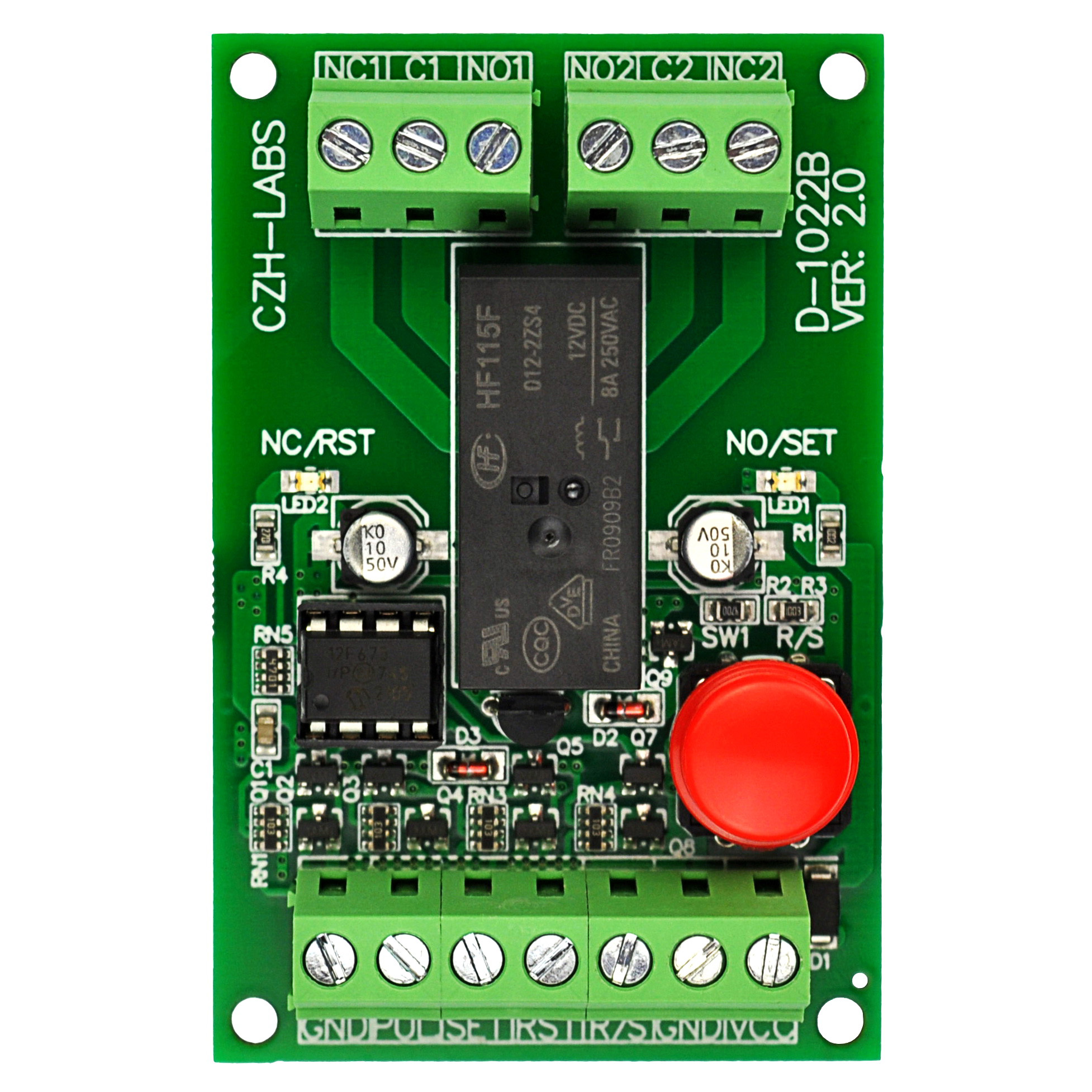 CZH LABS Panel Mount Momentary Switch Pulse Signal Control Latching