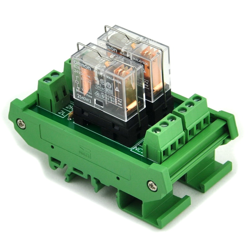 G2R-1-E 12V. Electronics-Salon AC//DC 12V Slim DIN Rail Mount 16Amp SPDT Power Relay Interface Module