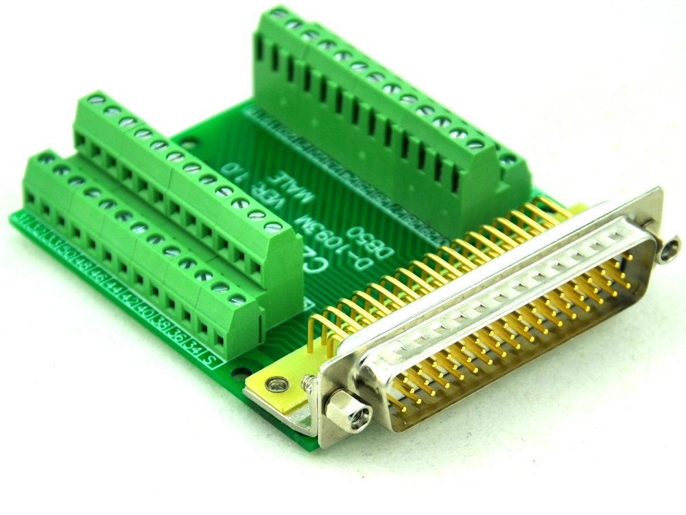 CZH-LABS Slim Right Angle D'SUB DB50 Male Header Breakout