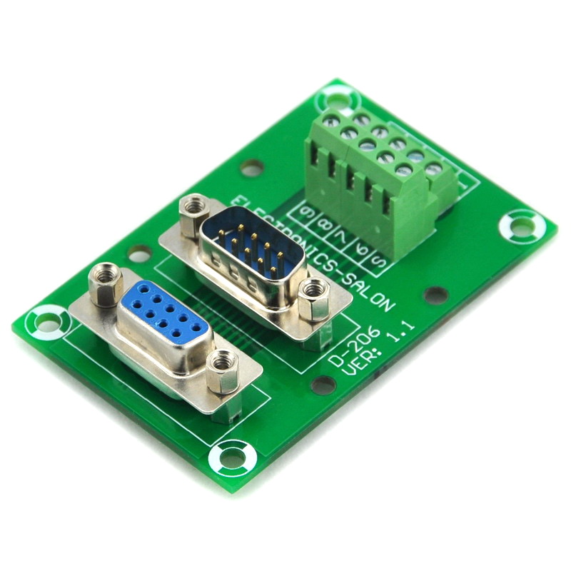ELECTRONICS-SALON D-SUB DB9 Male/Female Header Breakout