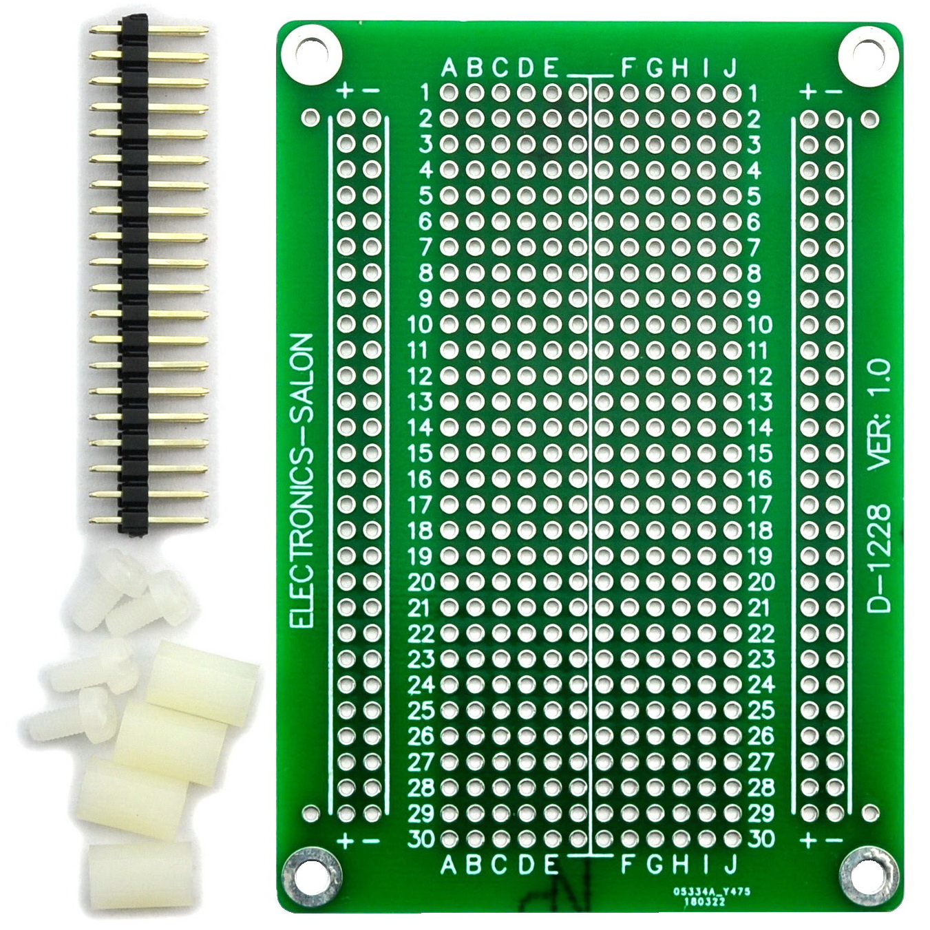 ELECTRONICSSALON Solderable Breadboard Proto Board PCB DIY Kit for