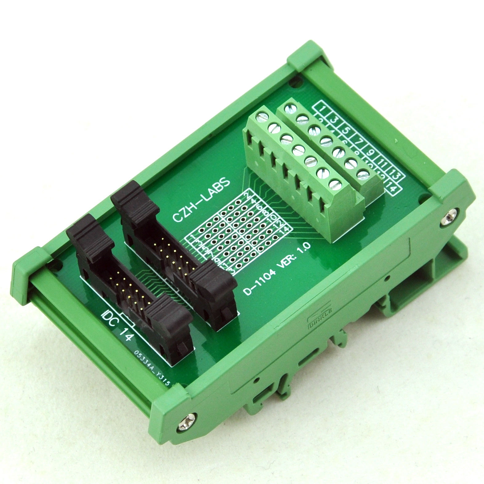 IDC14 14-Pin Connector Signals Breakout Board Screw terminals Din 