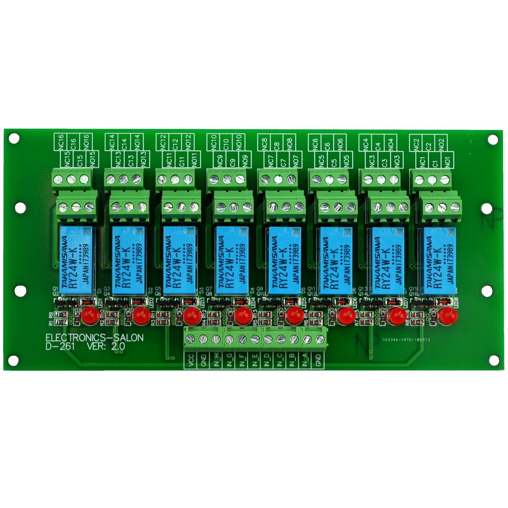 24V ELECTRONICS-SALON DIN Rail Momentary-Switch/Pulse-Signal Control Latching DPDT Relay Module