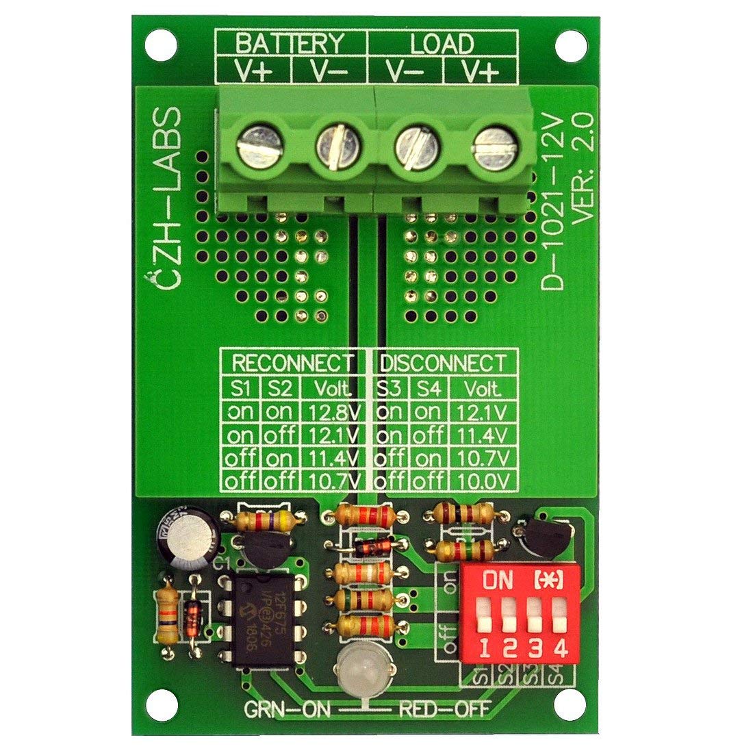 Amazon.co.jp: CZH-LABS 1個 低電圧切断モジュール LVD 12V 10a