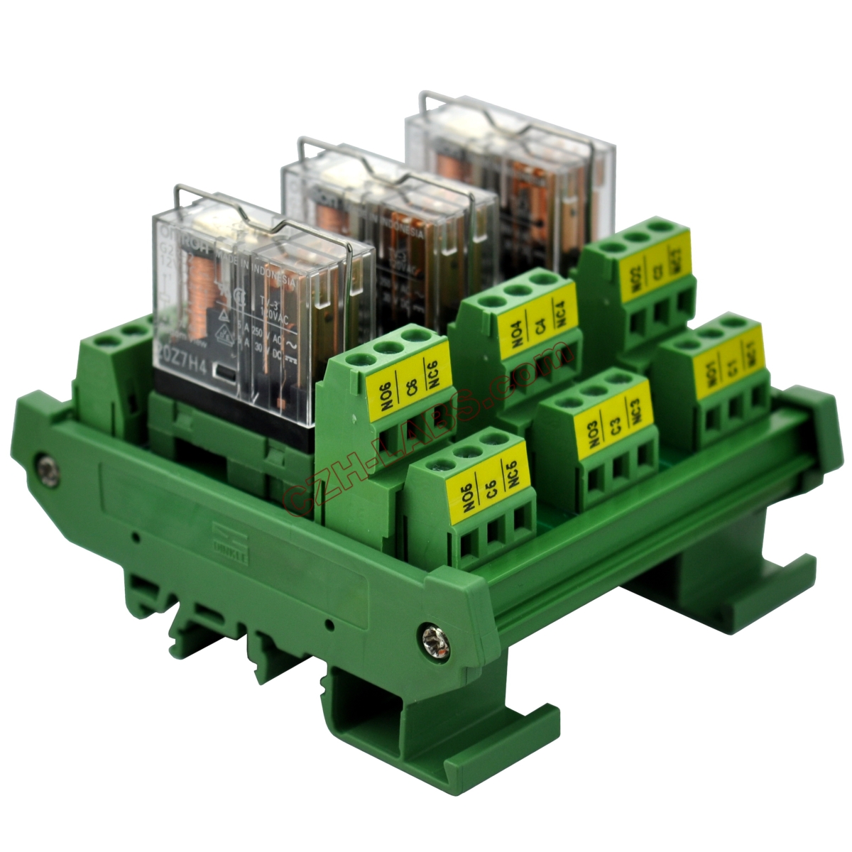 G2R-1-E 12V. Electronics-Salon AC//DC 12V Slim DIN Rail Mount 16Amp SPDT Power Relay Interface Module