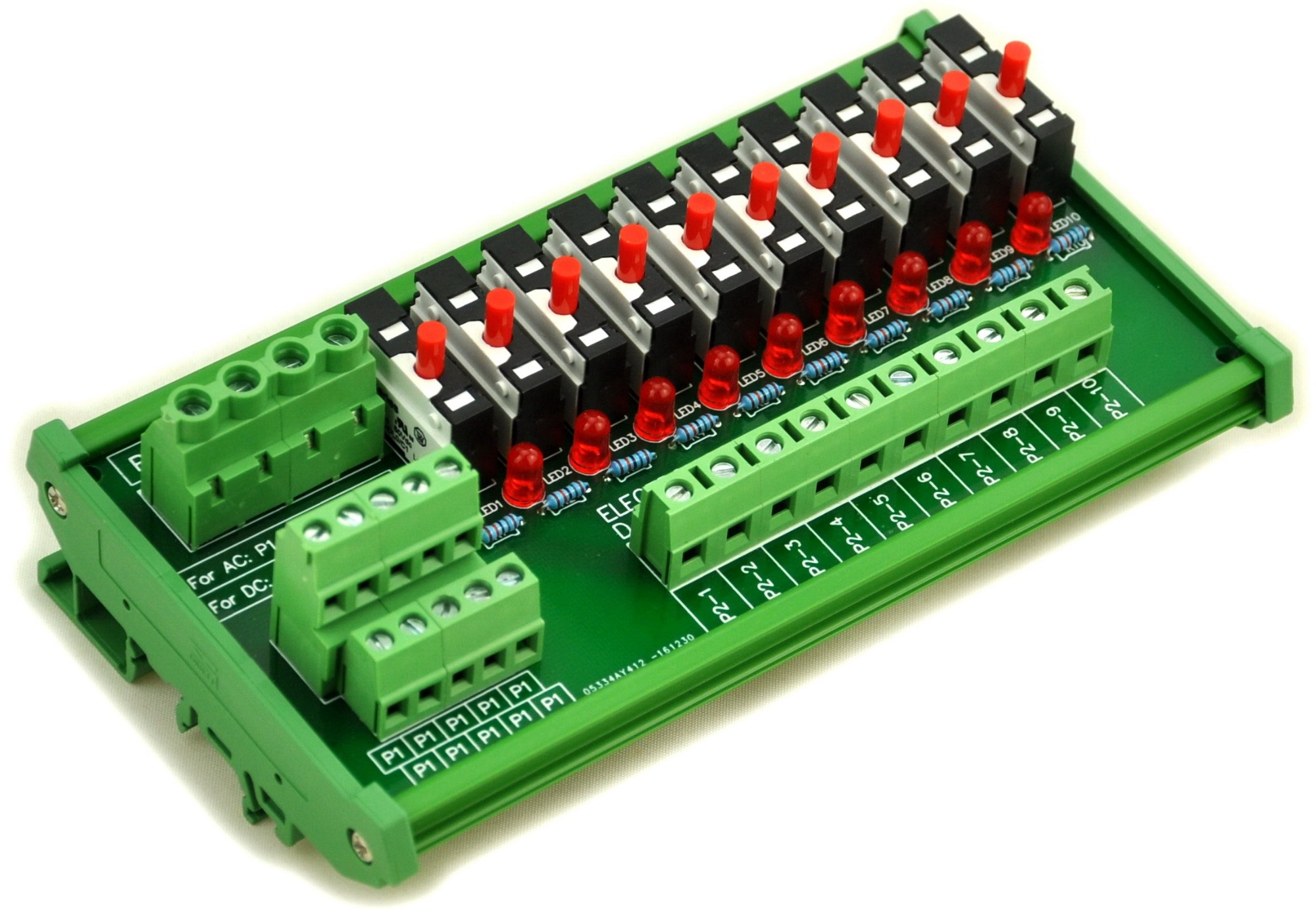 ELECTRONICS-SALON DIN Rail Mount 10 Position Thermal Circuit Breaker