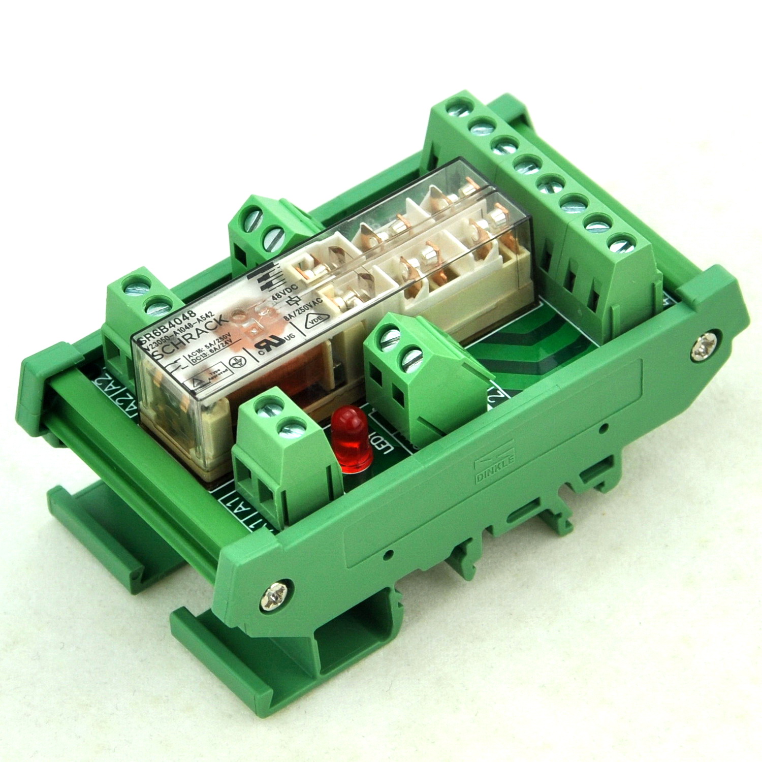 CZHLABS DIN Rail Mount Safety Relay Module, 48V AC/DC, SR6B4048, 4PST