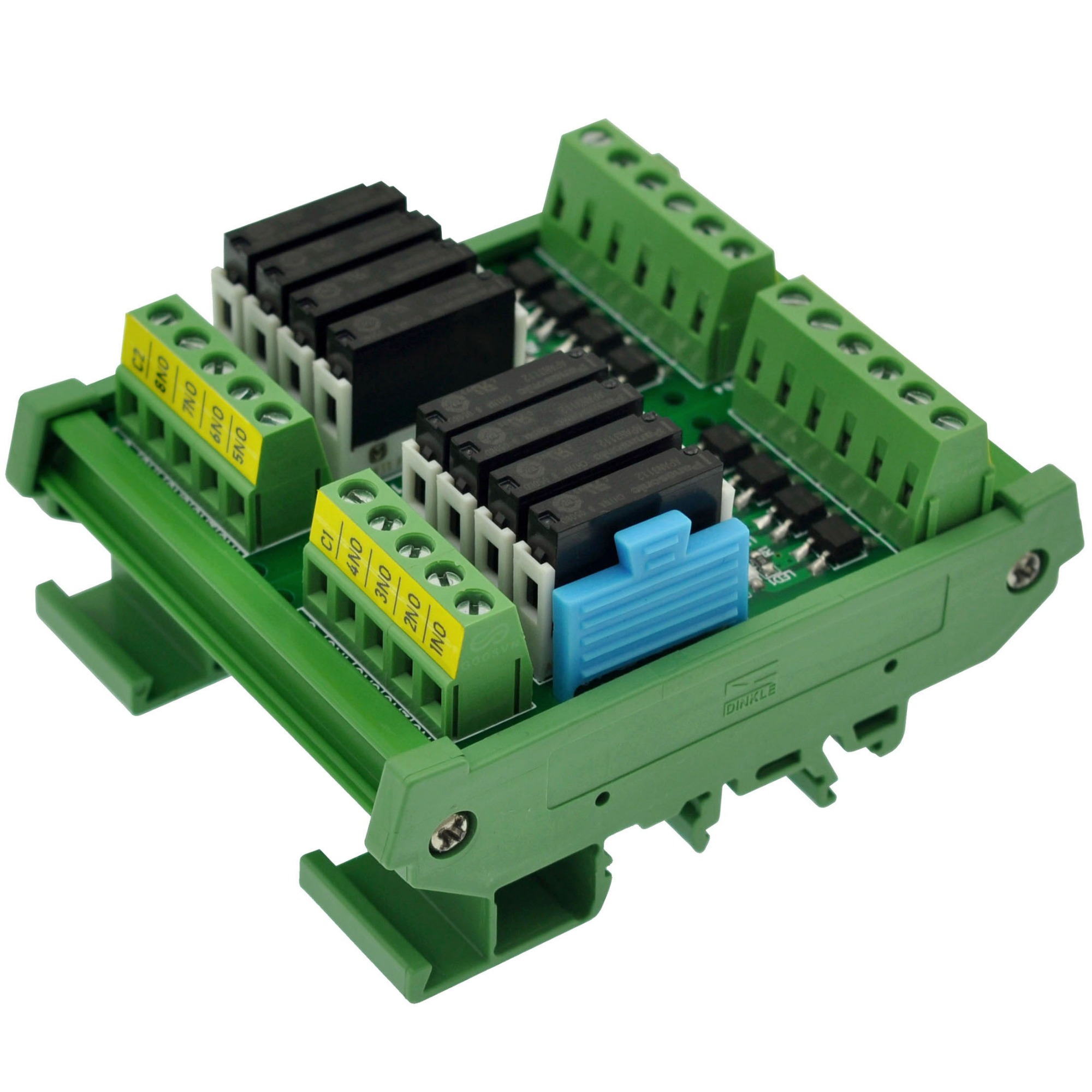 CZH-LABS DIN Rail Mount Passive DC12V 8 SPST-NO 5Amp APAN3112 Slim ...