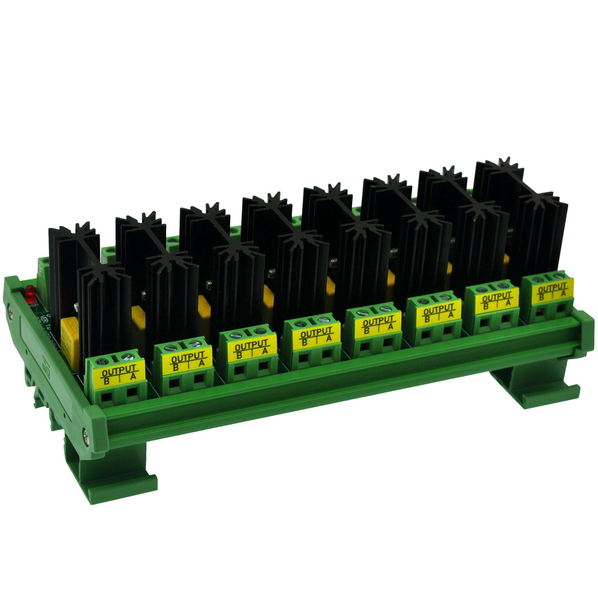 CZH-LABS DIN Rail Mount 8 Channel 8 Amp Solid State Relay SSR Module ...