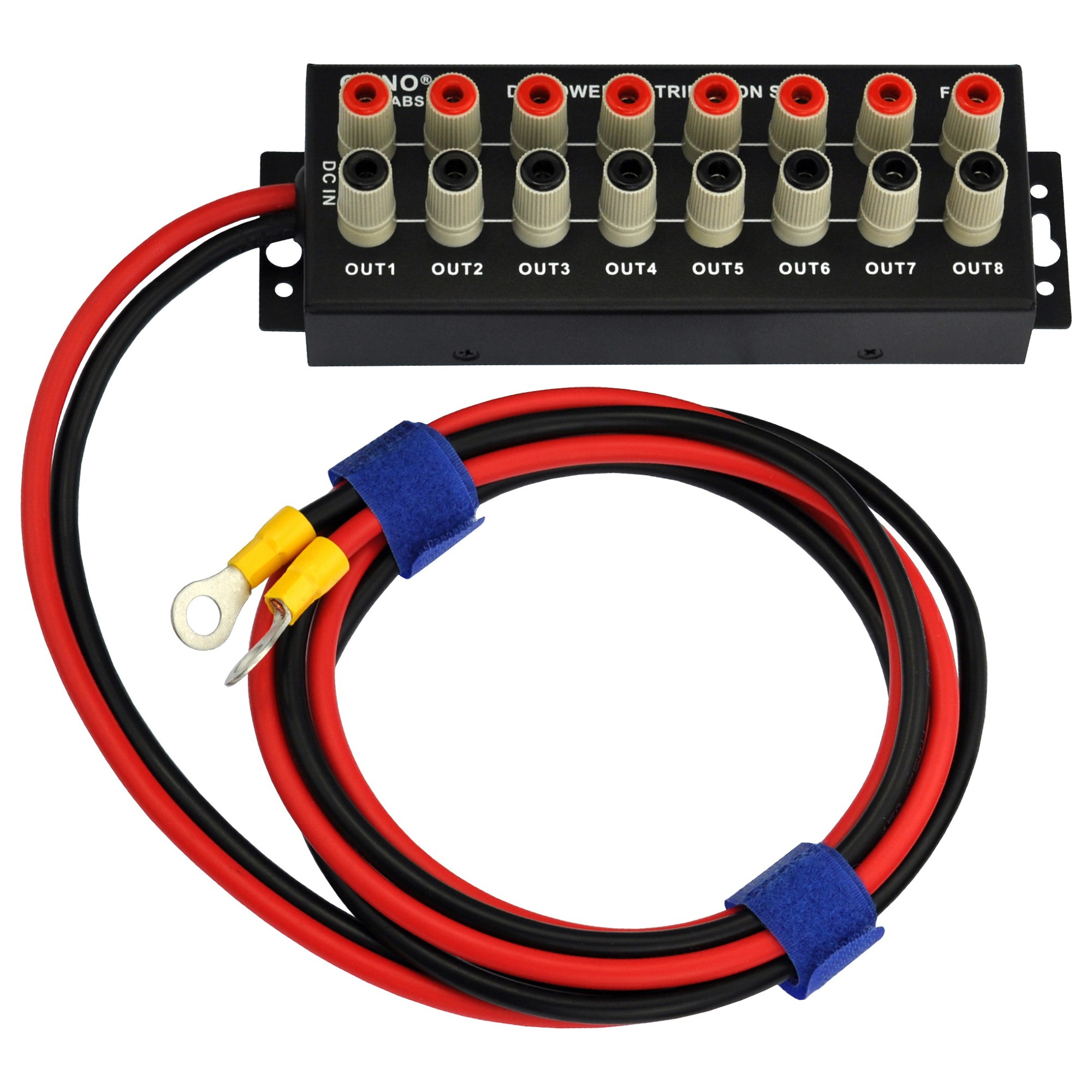 【新品】Ex-pro DP-1 DC Power Distributor Banana Jack 8 Outlet DC Power Distribution Strip