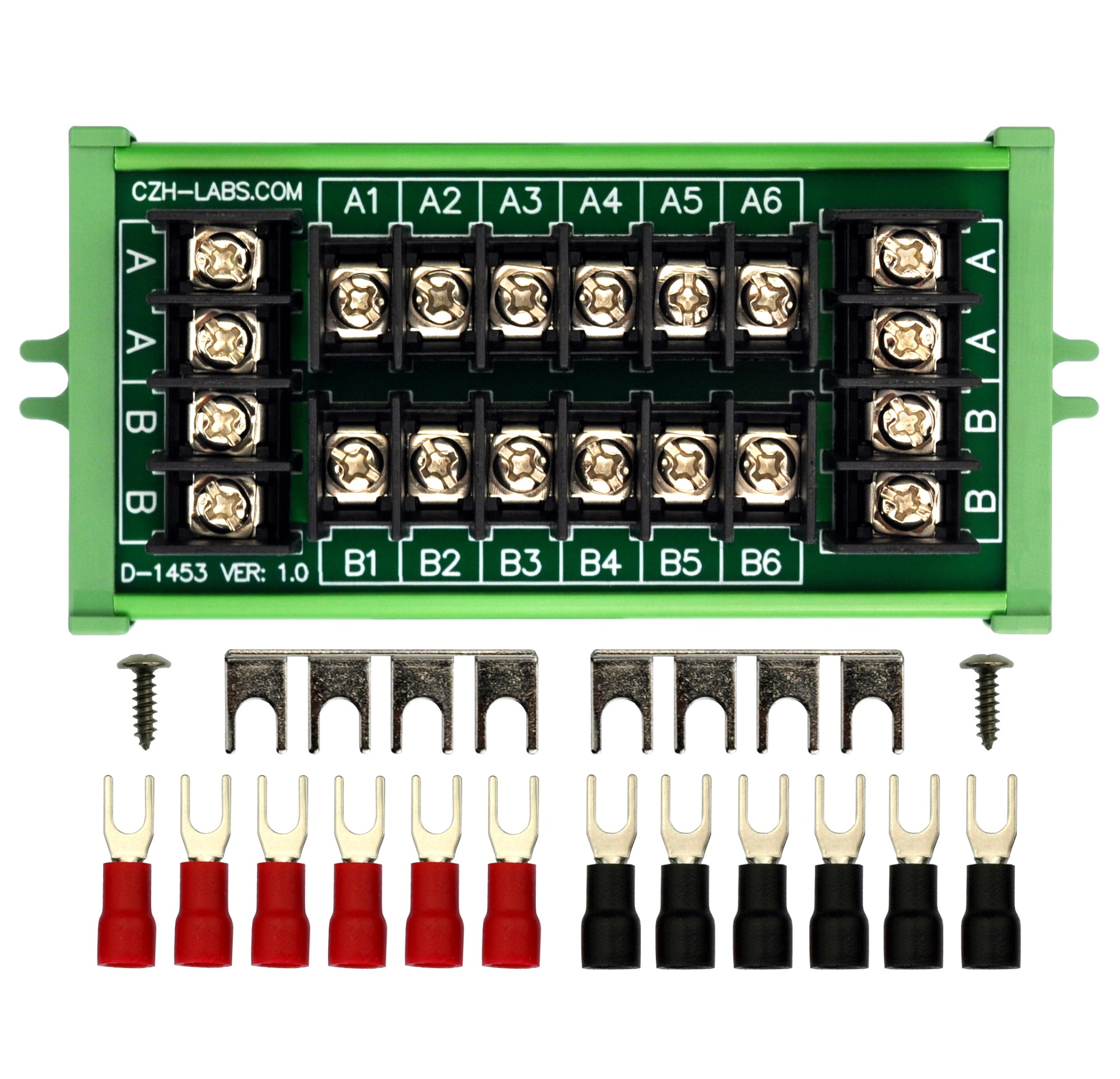 OONO Screw Mount 20 Position Screw Terminal Block Distribution Module with  10 Channel Fuses : : Industrial & Scientific