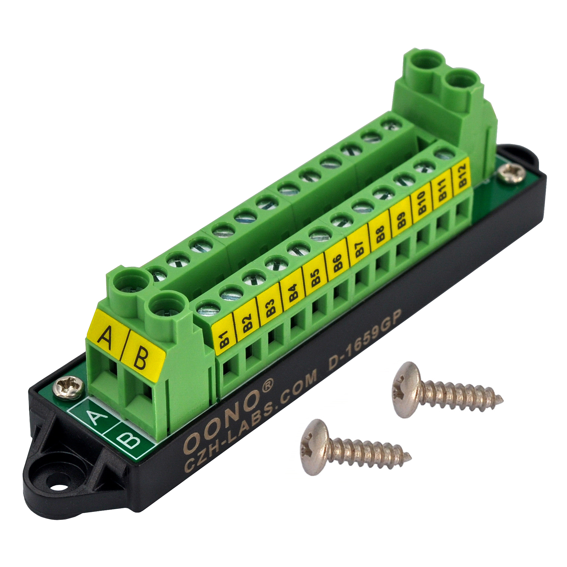 30Amp 300V 2x12 Position Terminal Block Distribution Module. OONO